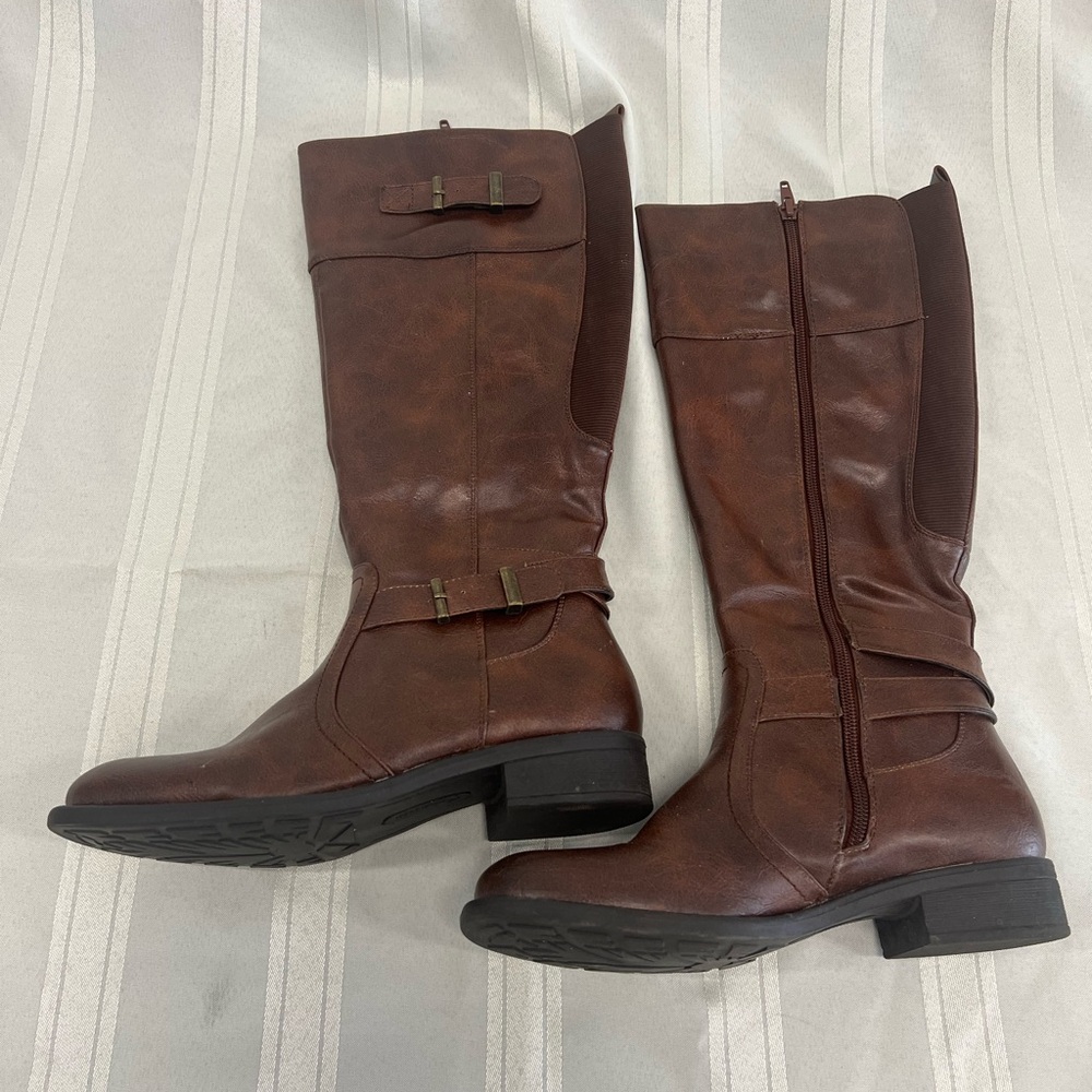 Wear Ever Richie Womens Brown Tall Riding Boots